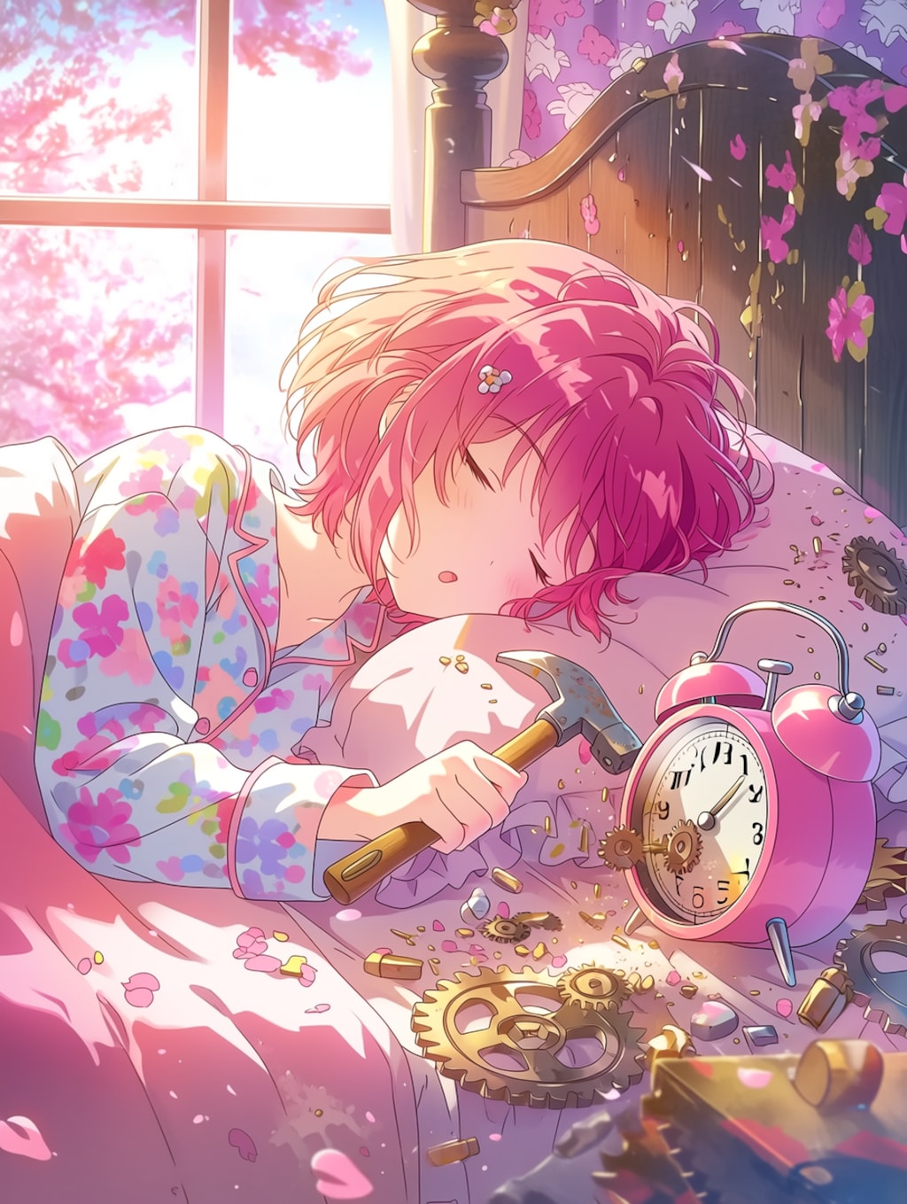 まだ寝ていたガーリー