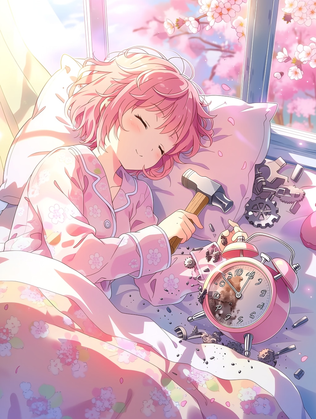 まだ寝ていたガーリー