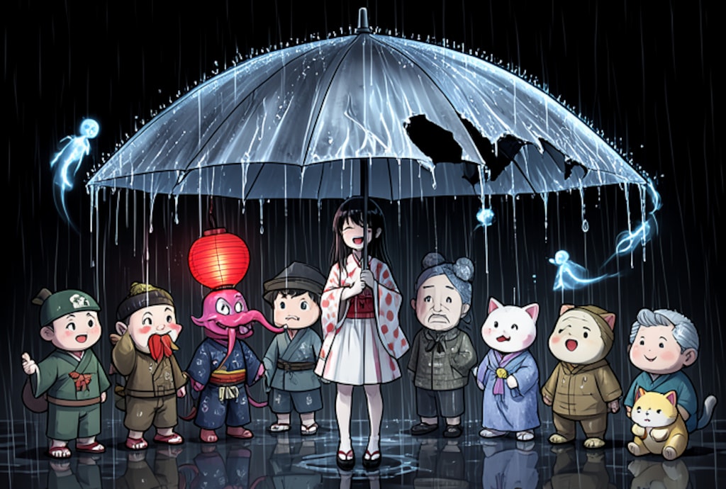 ４傘の中にはいっぱいの、、、