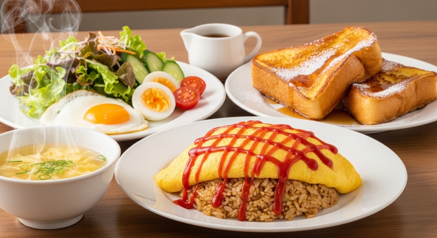 摩訶不思議食堂の卵料理セット | の人気AIイラスト・グラビア