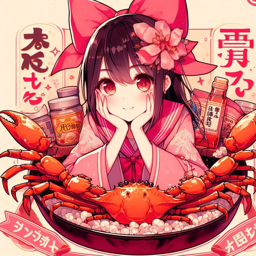 越前ガニを食べよう★(12枚)レトロモダン街シリーズ114