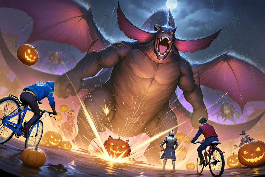 チャリで来た勇者たちと逆襲のカボチャ魔女