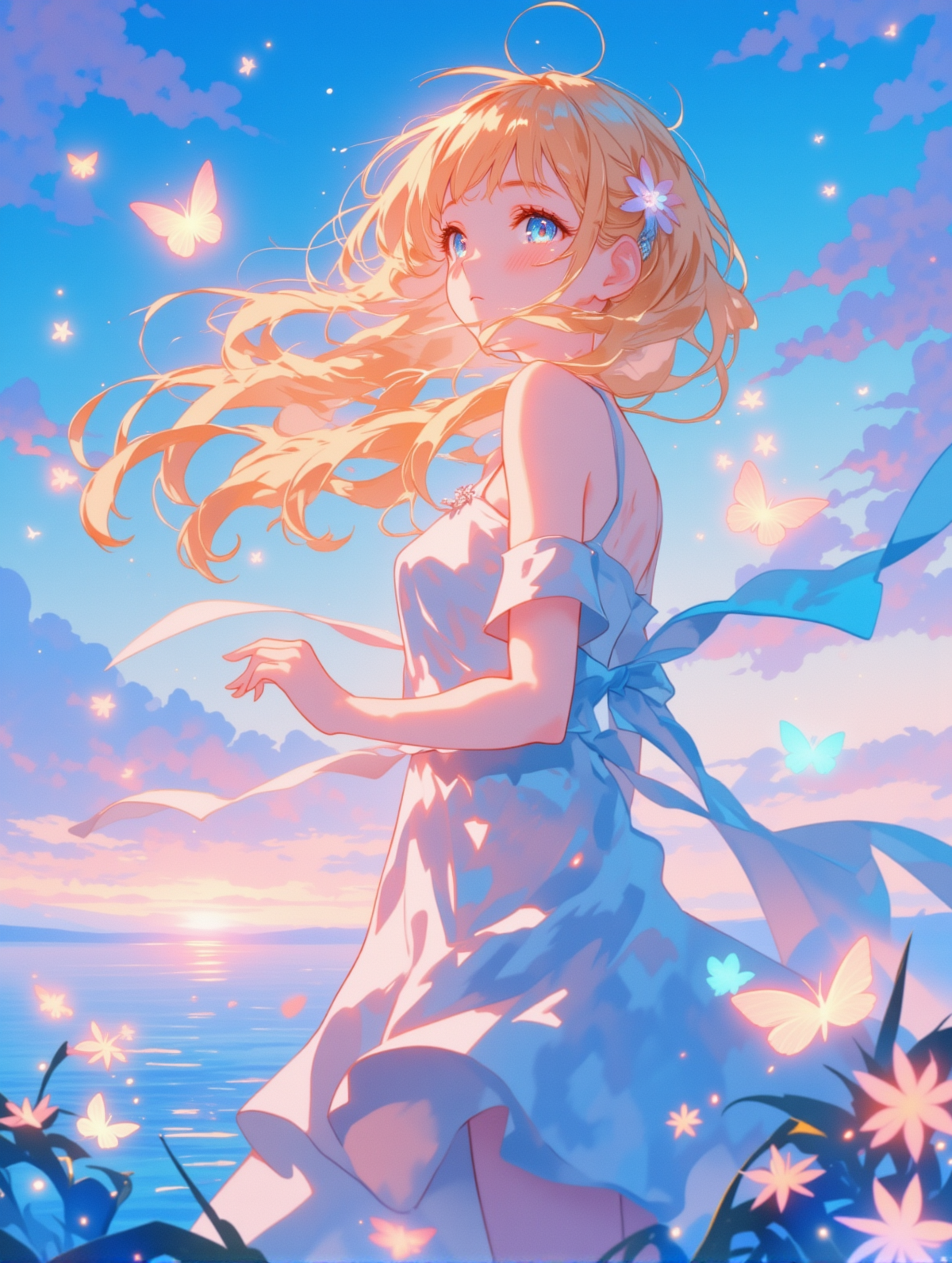 暁の海辺_18 | の人気AIイラスト・グラビア