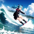 マリンスポーツっぽいものを楽しむ初音ミク 4枚目