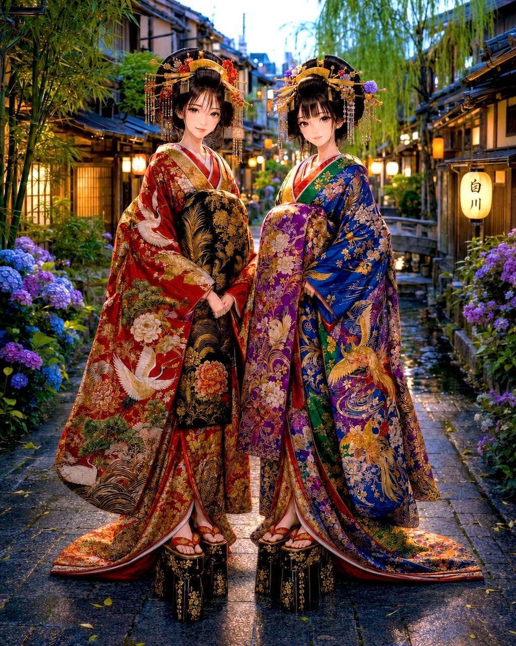 紅鶴と青鳳