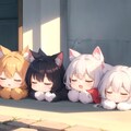 猫たちの昼寝 2枚目