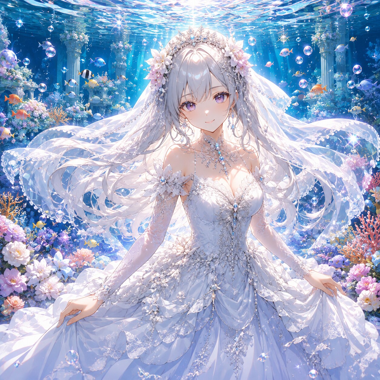 水中ウェディング