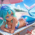 12枚）ビーチへバカンスに来た人魚さん 4枚目