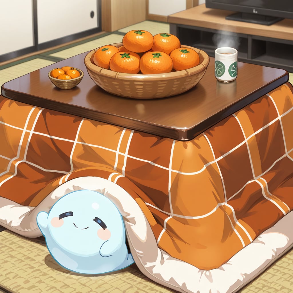 炬燵と蜜柑とお化けさん | の人気AIイラスト・グラビア