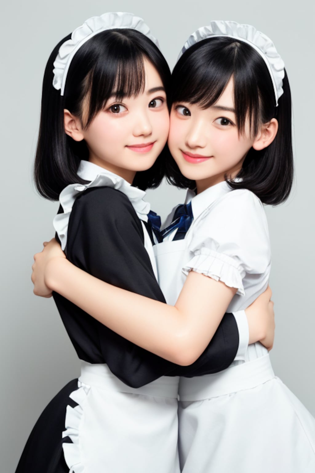 いぇーい。メイドさんと百合