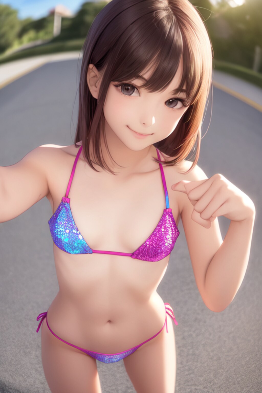 かわいい水着・ビキニの女の子