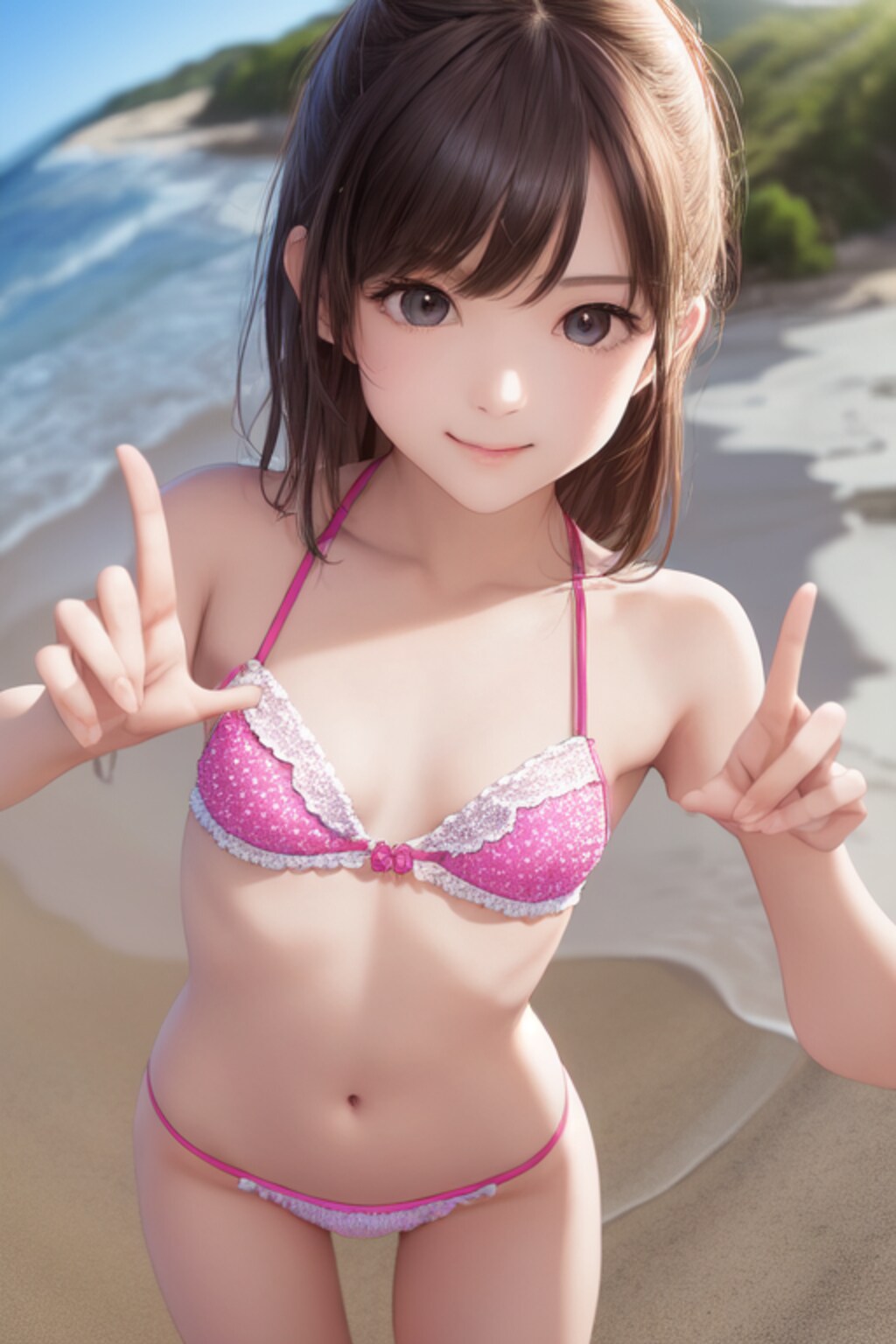 かわいい水着・ビキニの女の子