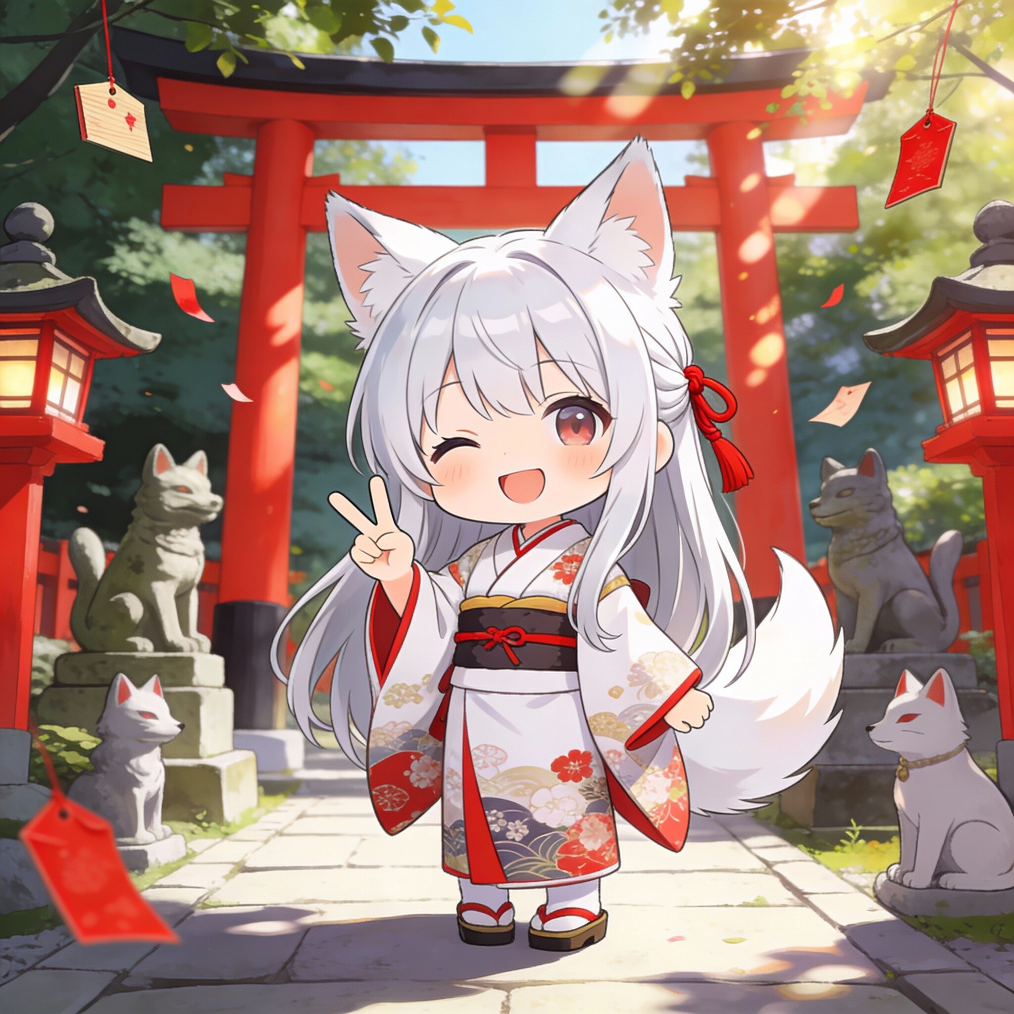 うちキャラシリーズ「白狐姫」様 | の人気AIイラスト・グラビア