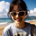 サングラスを掛けた女性on the beach 12枚目