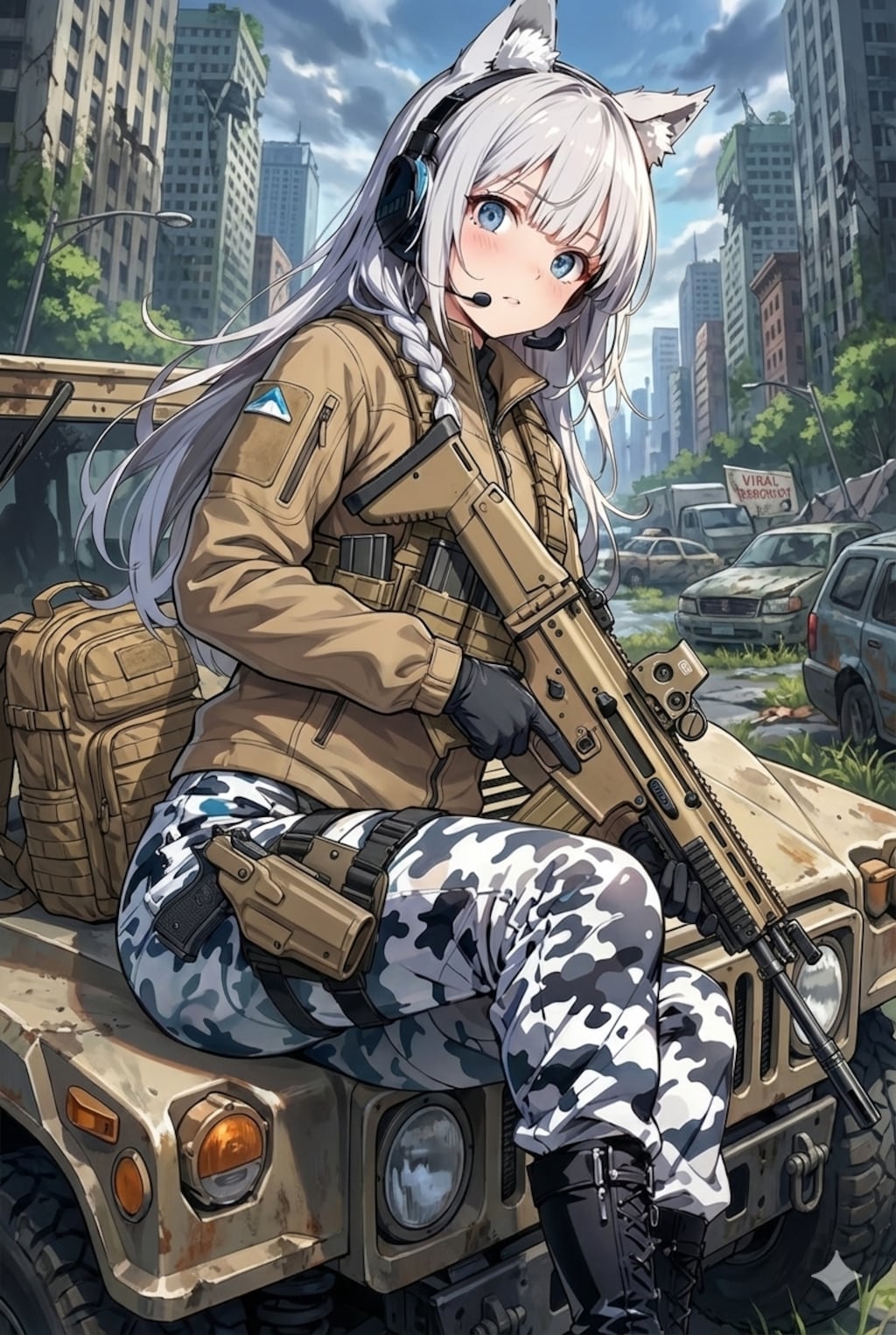 荒廃した街の一匹狼🐺