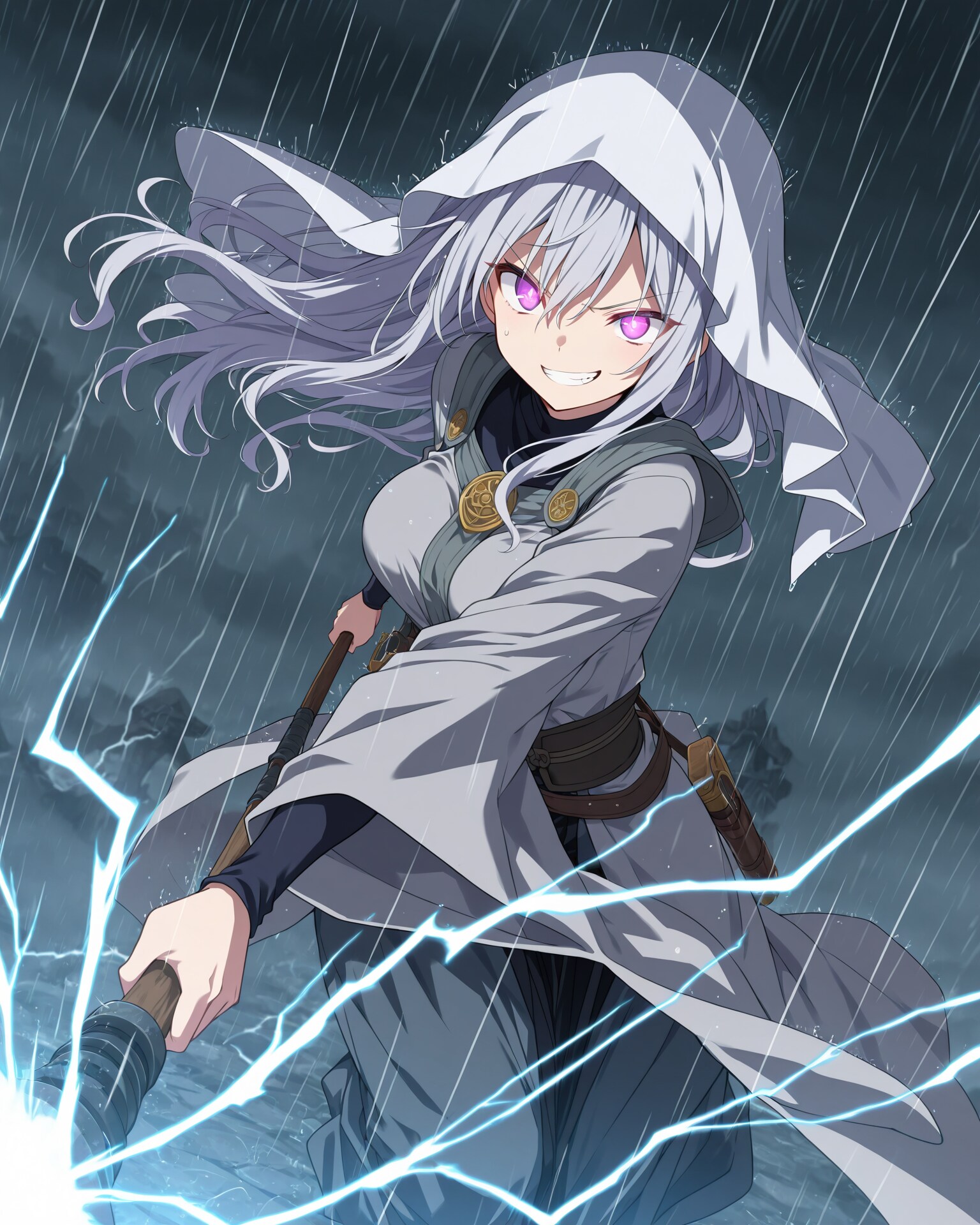 【天気の擬人化】積乱雲さんと雷雨