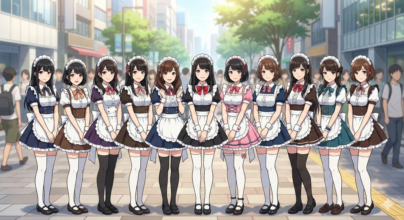 夏のメイドたち