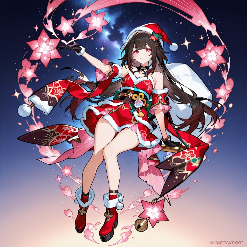 花火サンタ | の人気AIイラスト・グラビア
