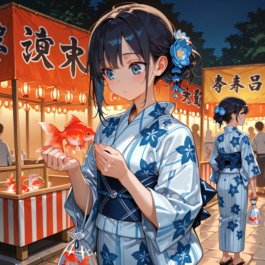 金魚すくいの後