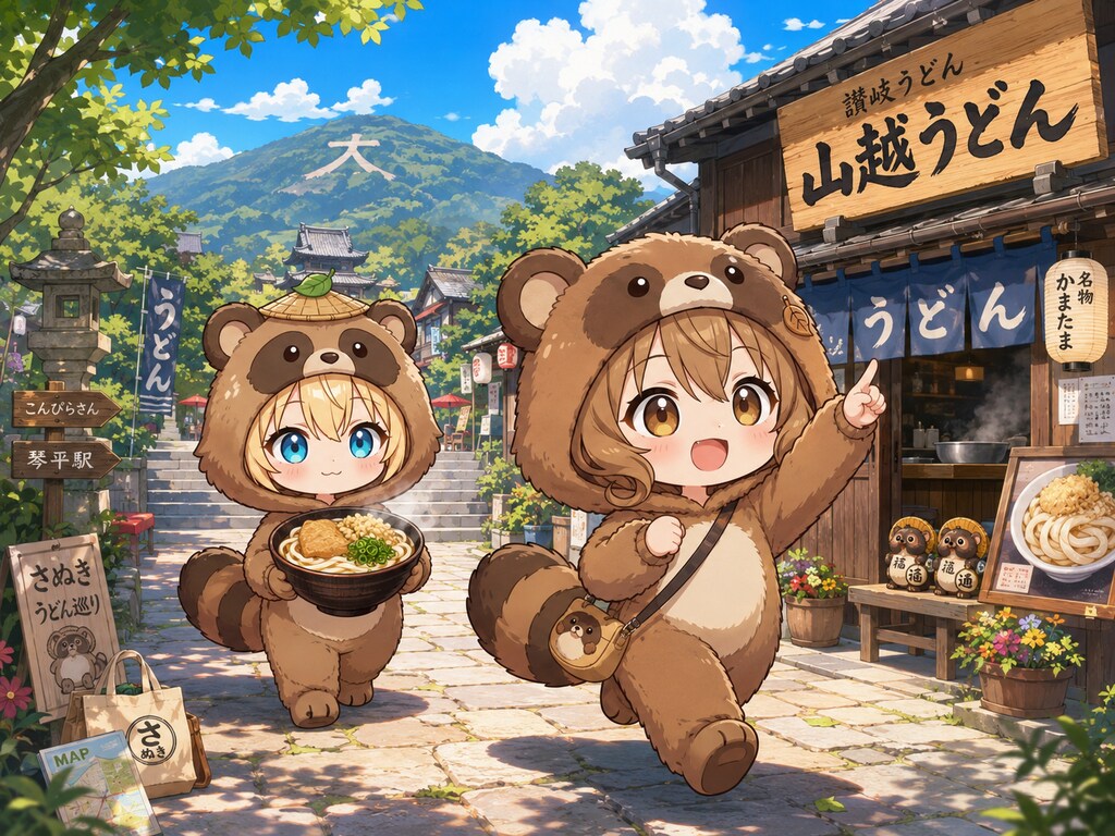 スーパーぽんぽこうどんタイム