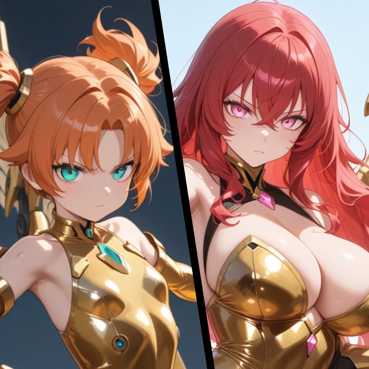 金スーツモードなアミリー＆レイナ