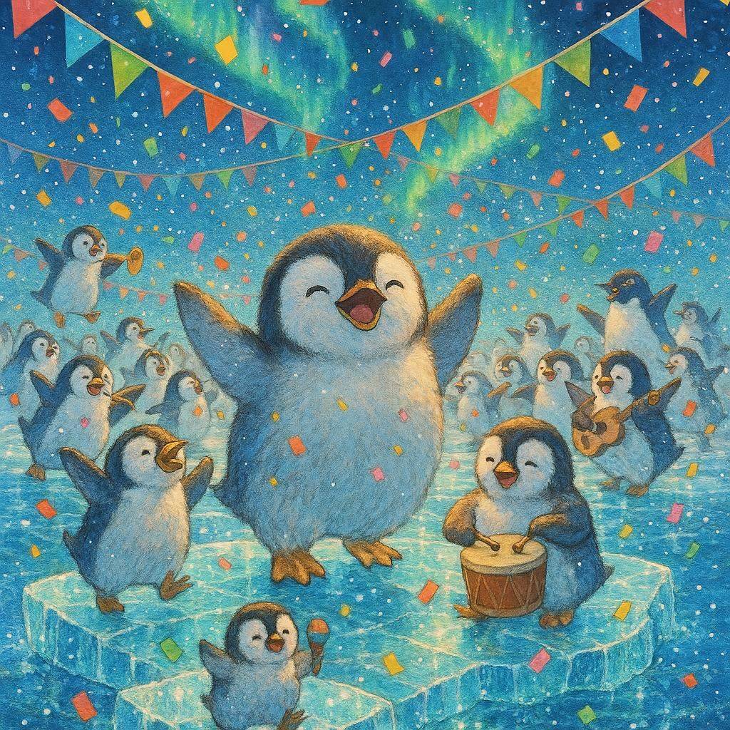 ペンギンたちのお祭り