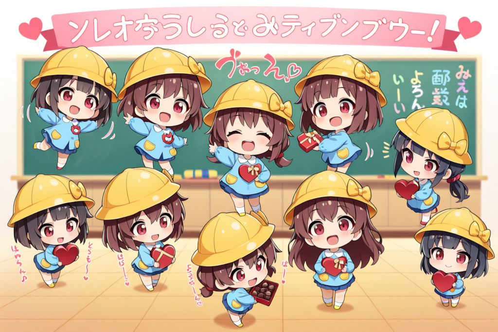 ようちえんじのばれんたいんでー♡