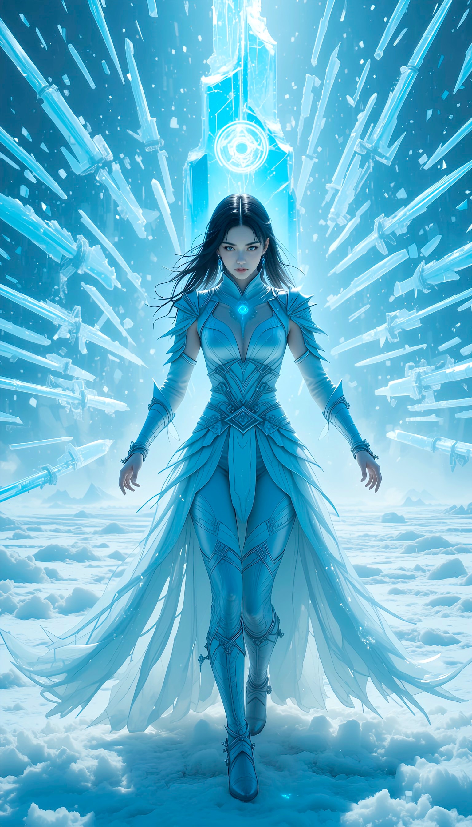 氷晶の女王、永遠の守護 | の人気AIイラスト・グラビア