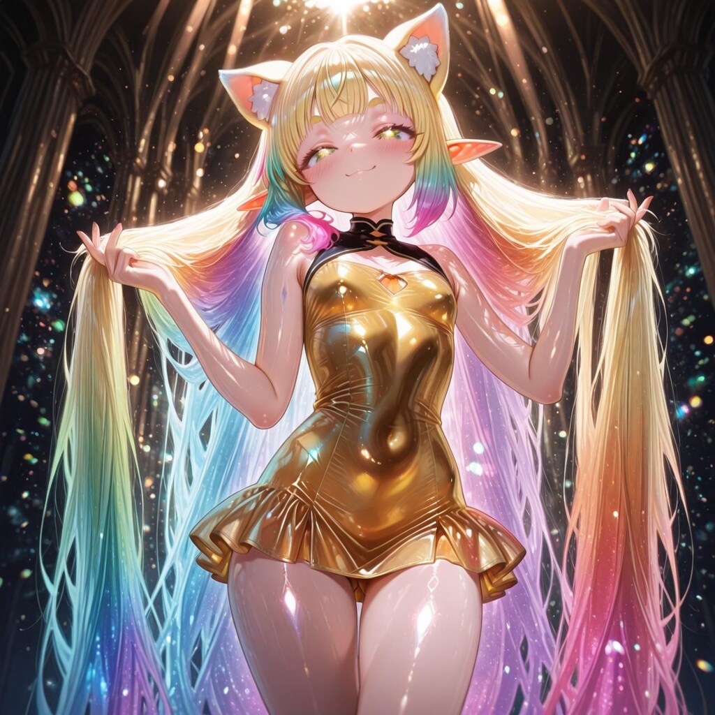 9枚）口元を隠すケモ耳エルフさん