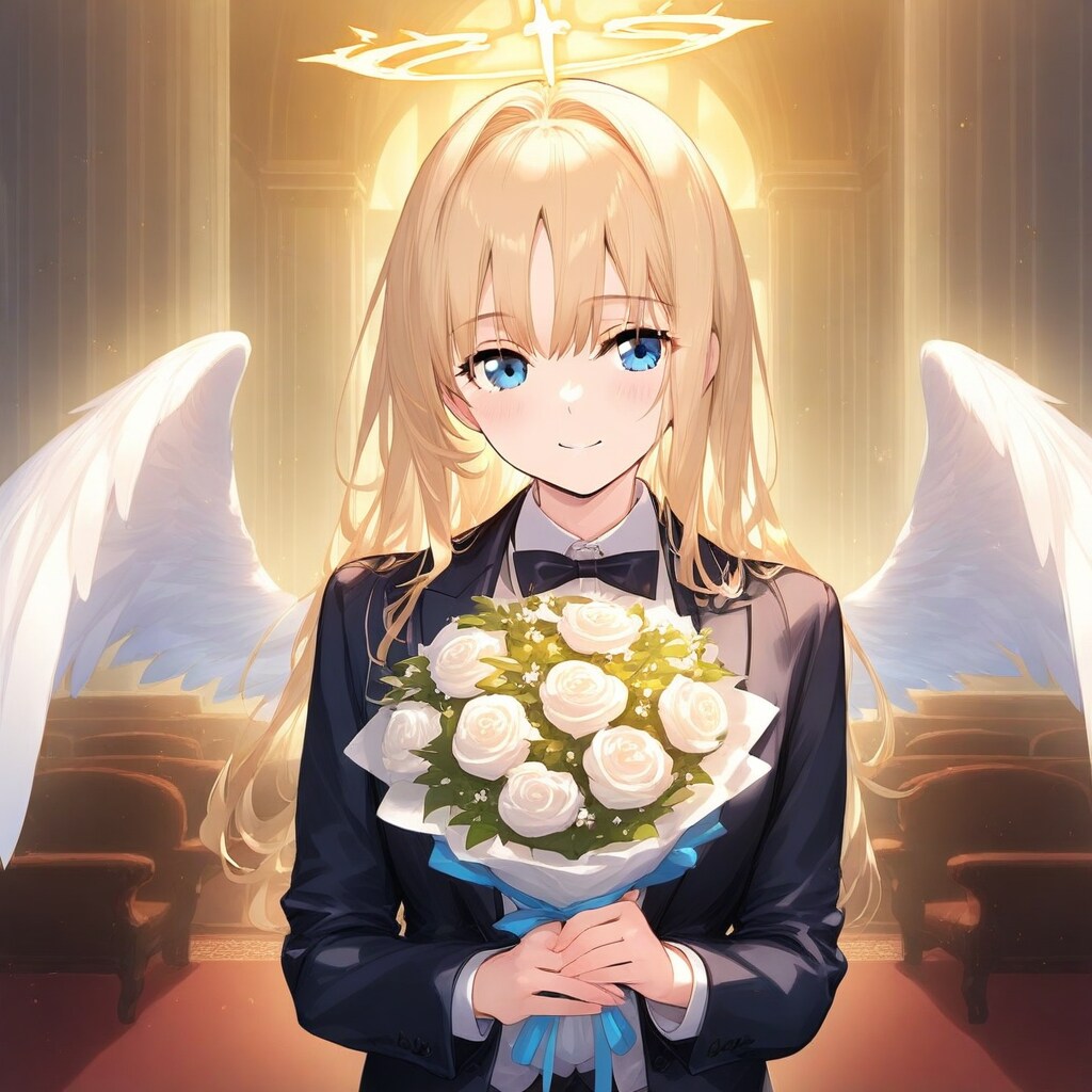 タキシードの金髪碧眼天使さん | の人気AIイラスト・グラビア