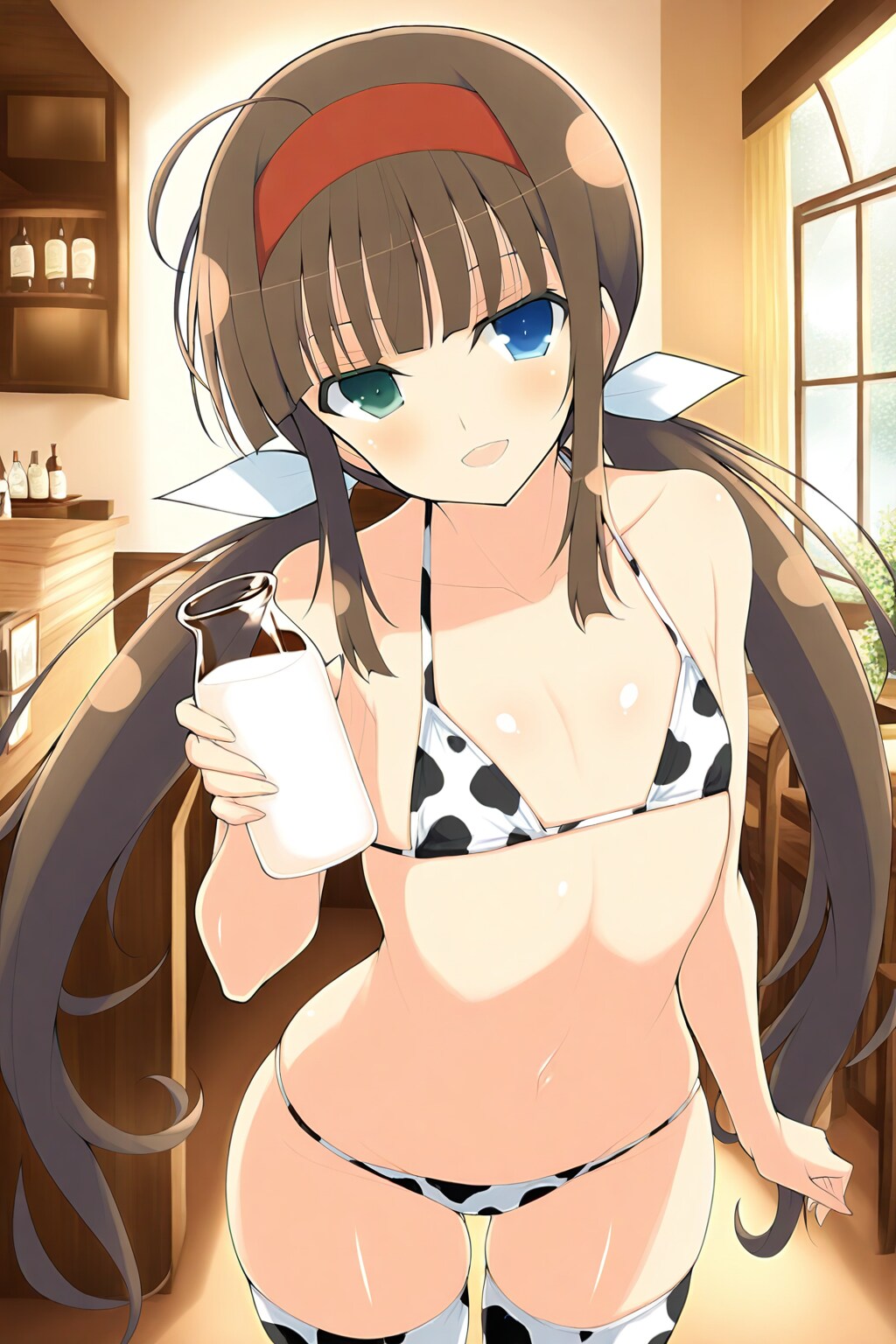 喫茶カグラ、スタッフの直搾りミルク