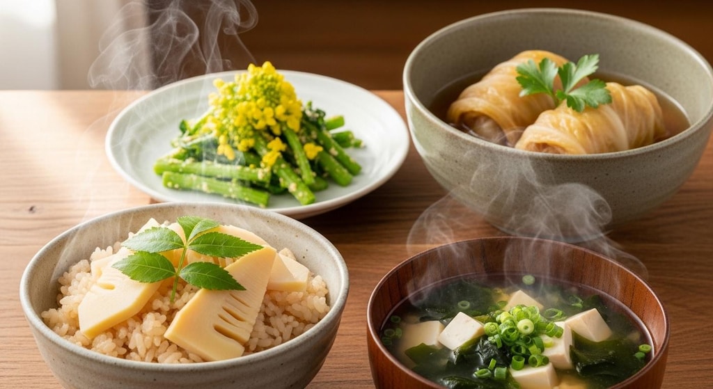 摩訶不思議食堂の春野菜膳