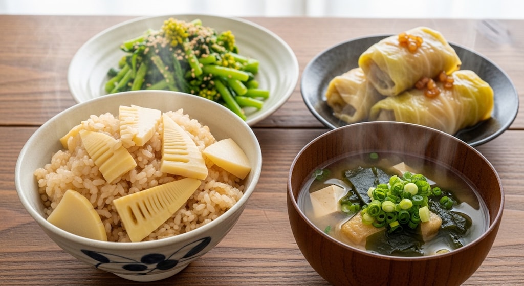 摩訶不思議食堂の春野菜膳