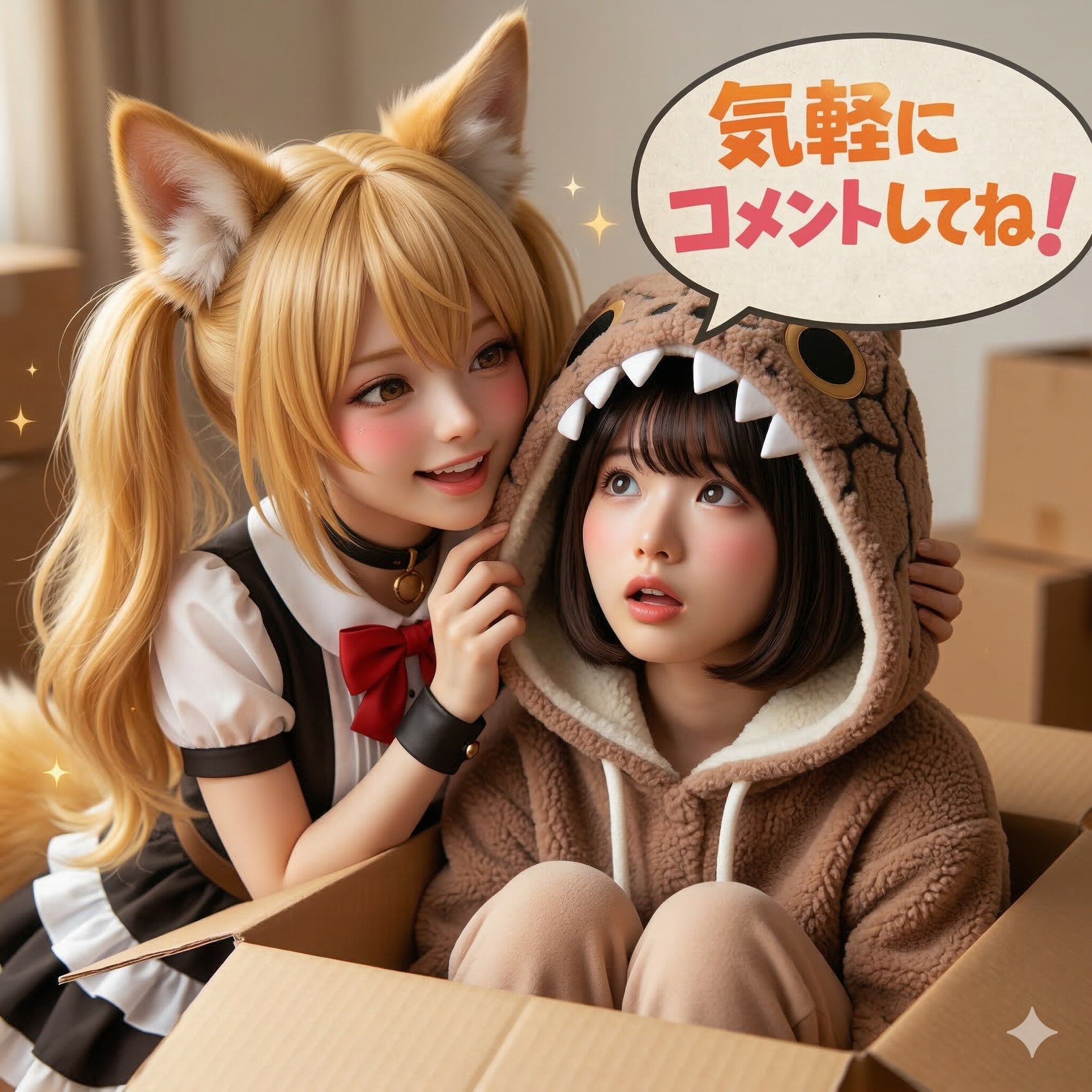Bakuさんのウチノコちゃんに懐く