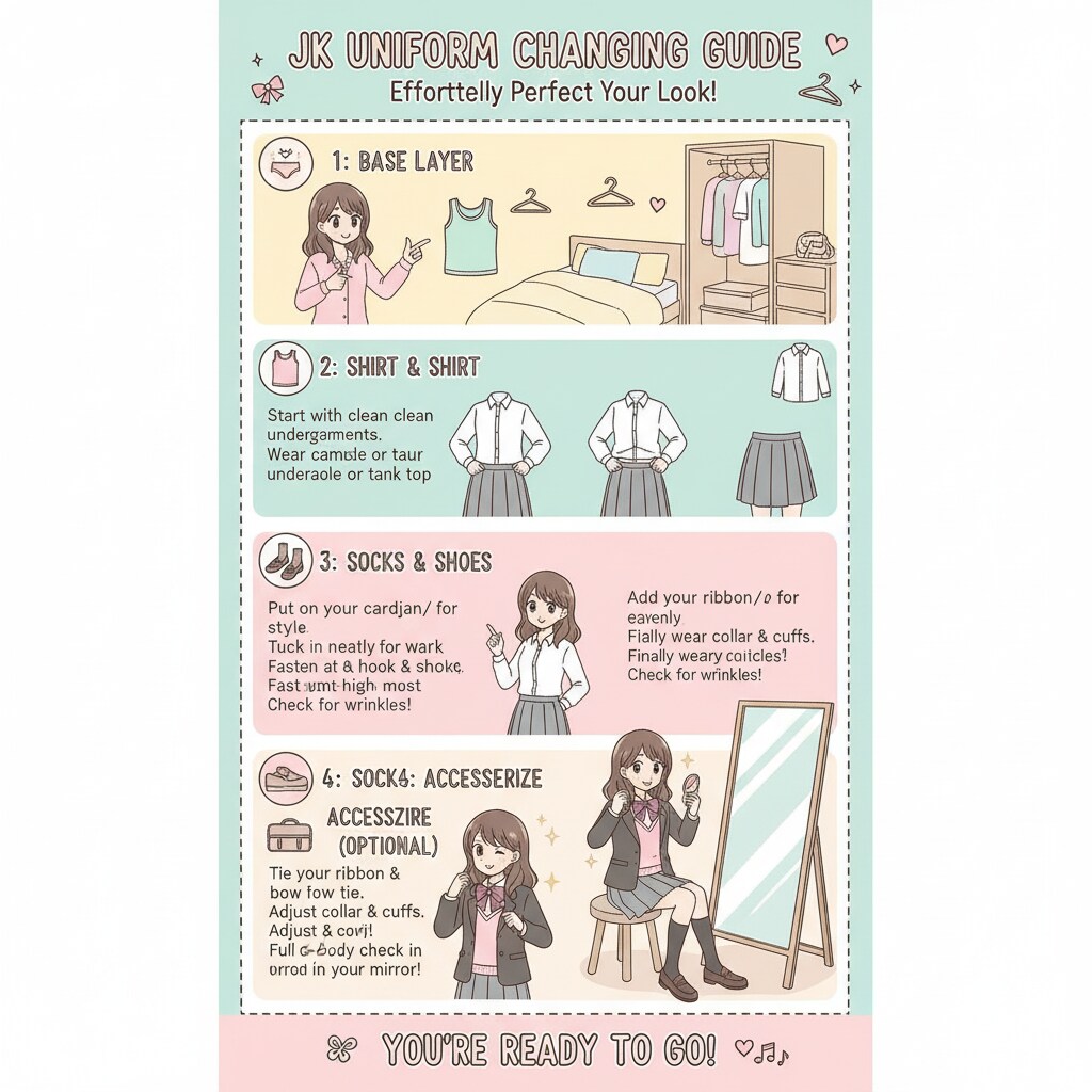 女子高生の制服の着替え方解説