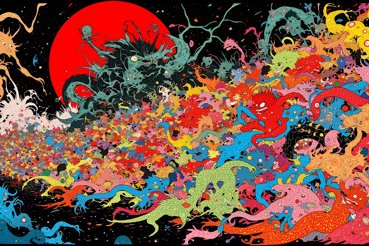 百鬼夜行絵巻 | の人気AIイラスト・グラビア