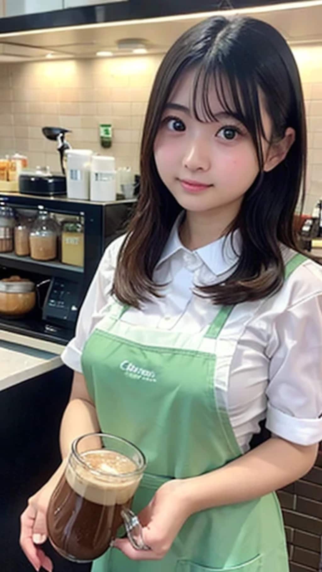 カフェの店員さん。