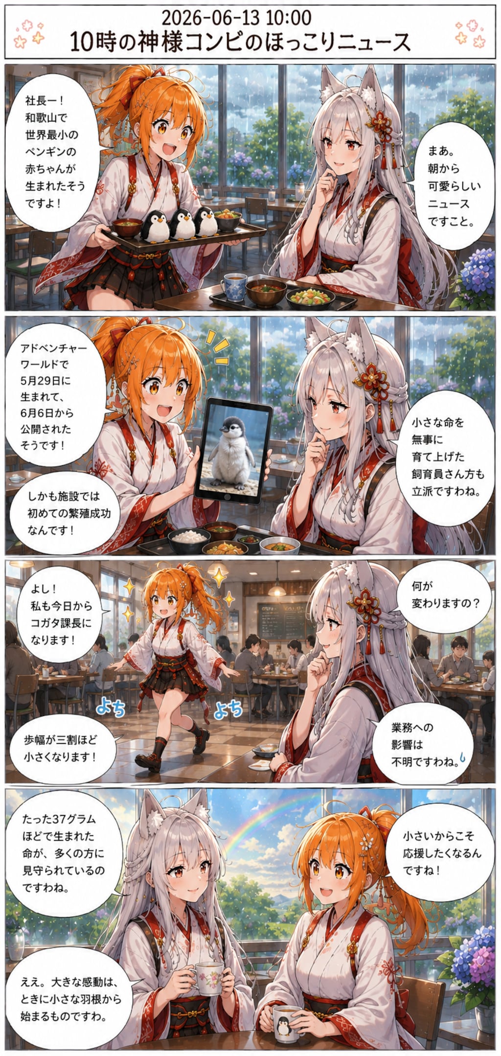 毎日漫画　１０時　ほっこりニュース