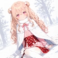 ふわふわネックケープセットアップのさとみん 2枚目
