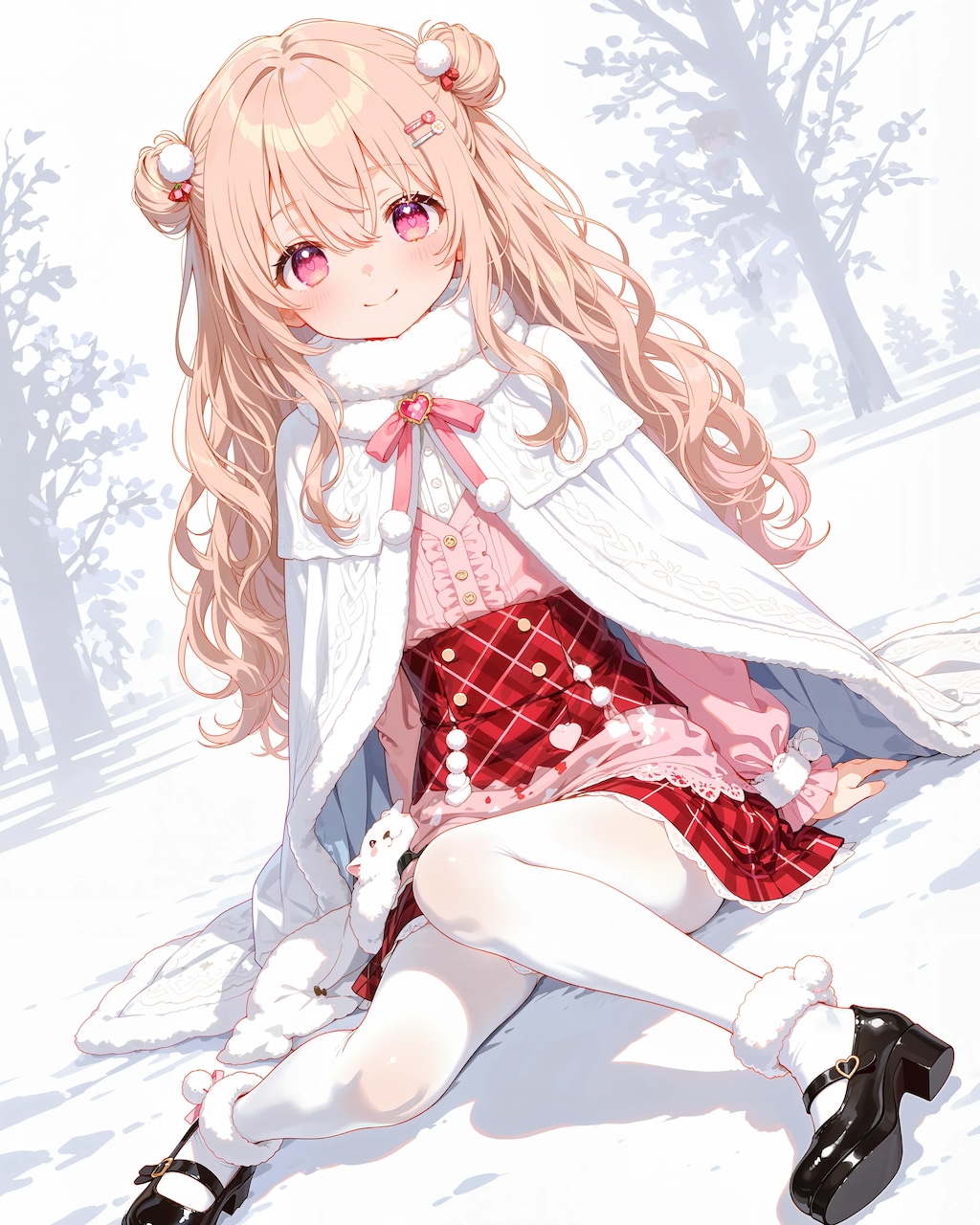 ふわふわネックケープセットアップのさとみん