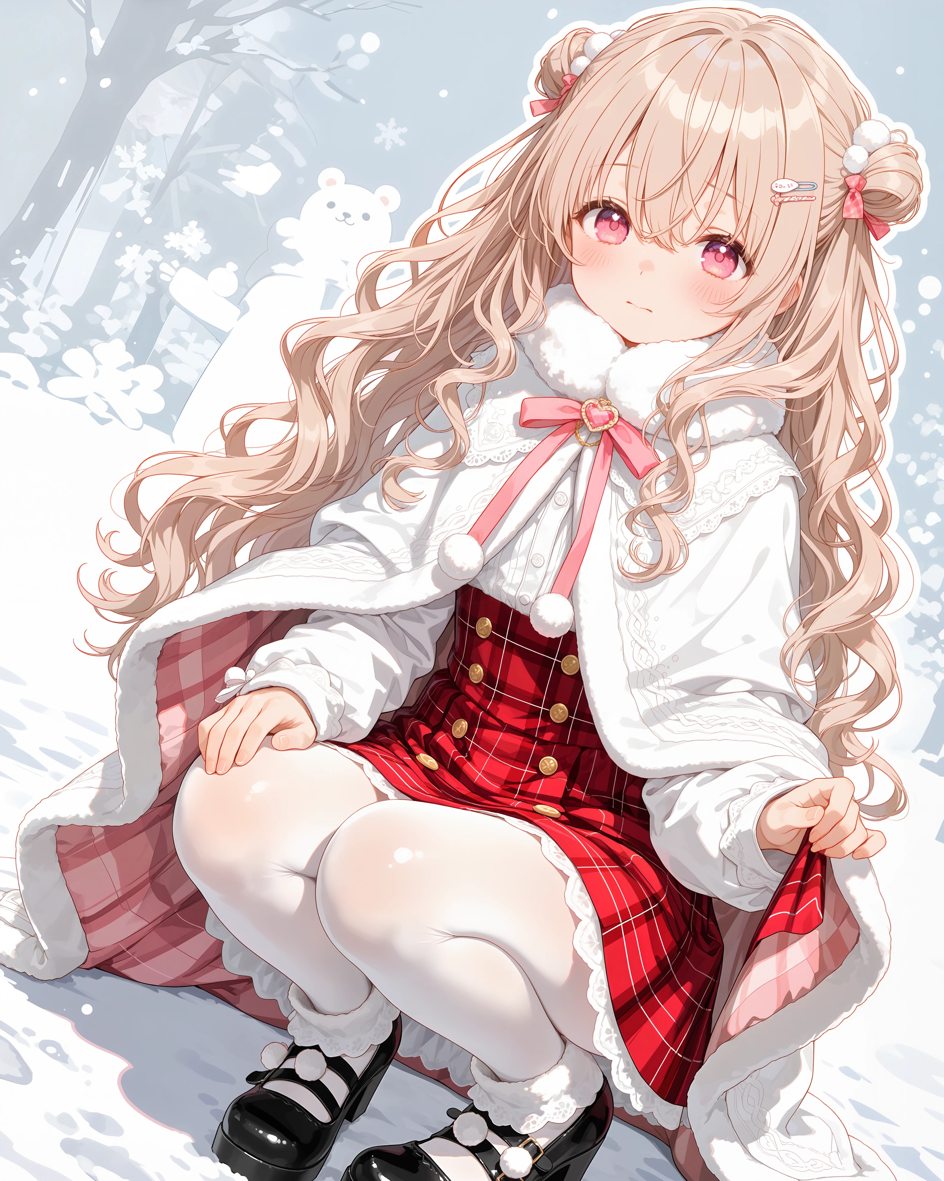 ふわふわネックケープセットアップのさとみん