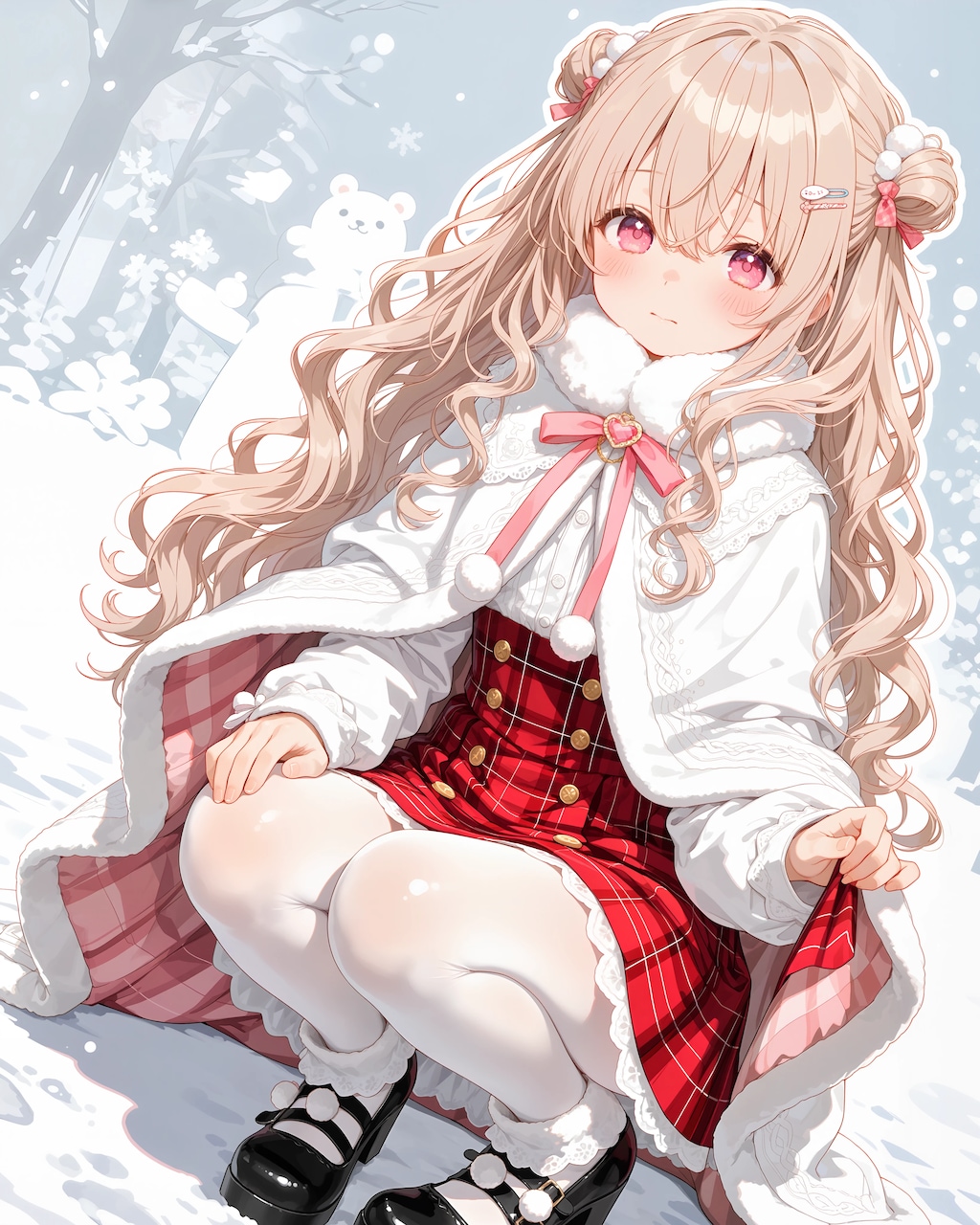 ふわふわネックケープセットアップのさとみん