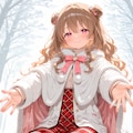 ふわふわネックケープセットアップのさとみん 3枚目