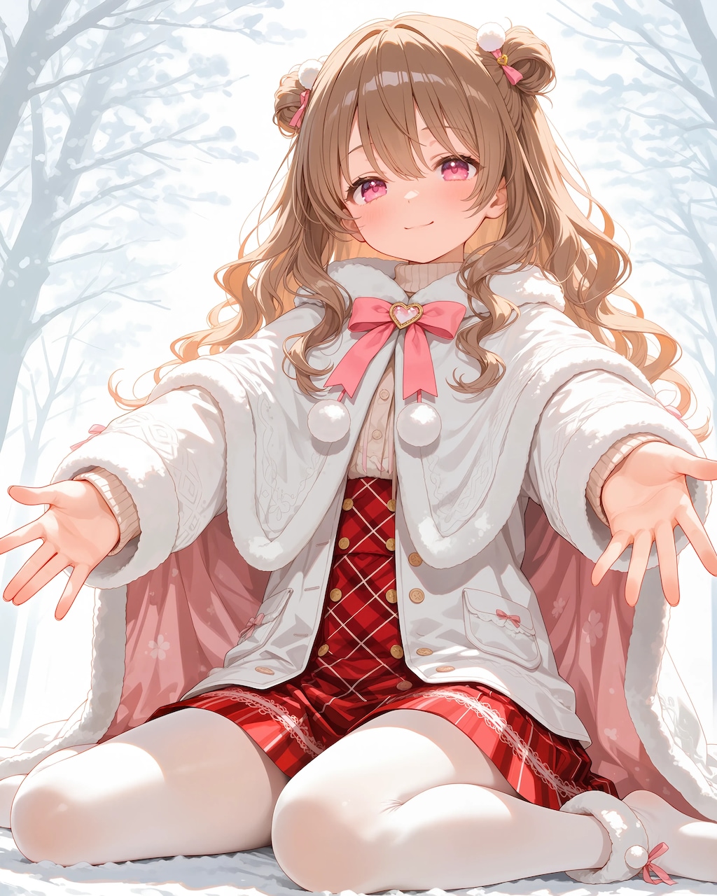 ふわふわネックケープセットアップのさとみん