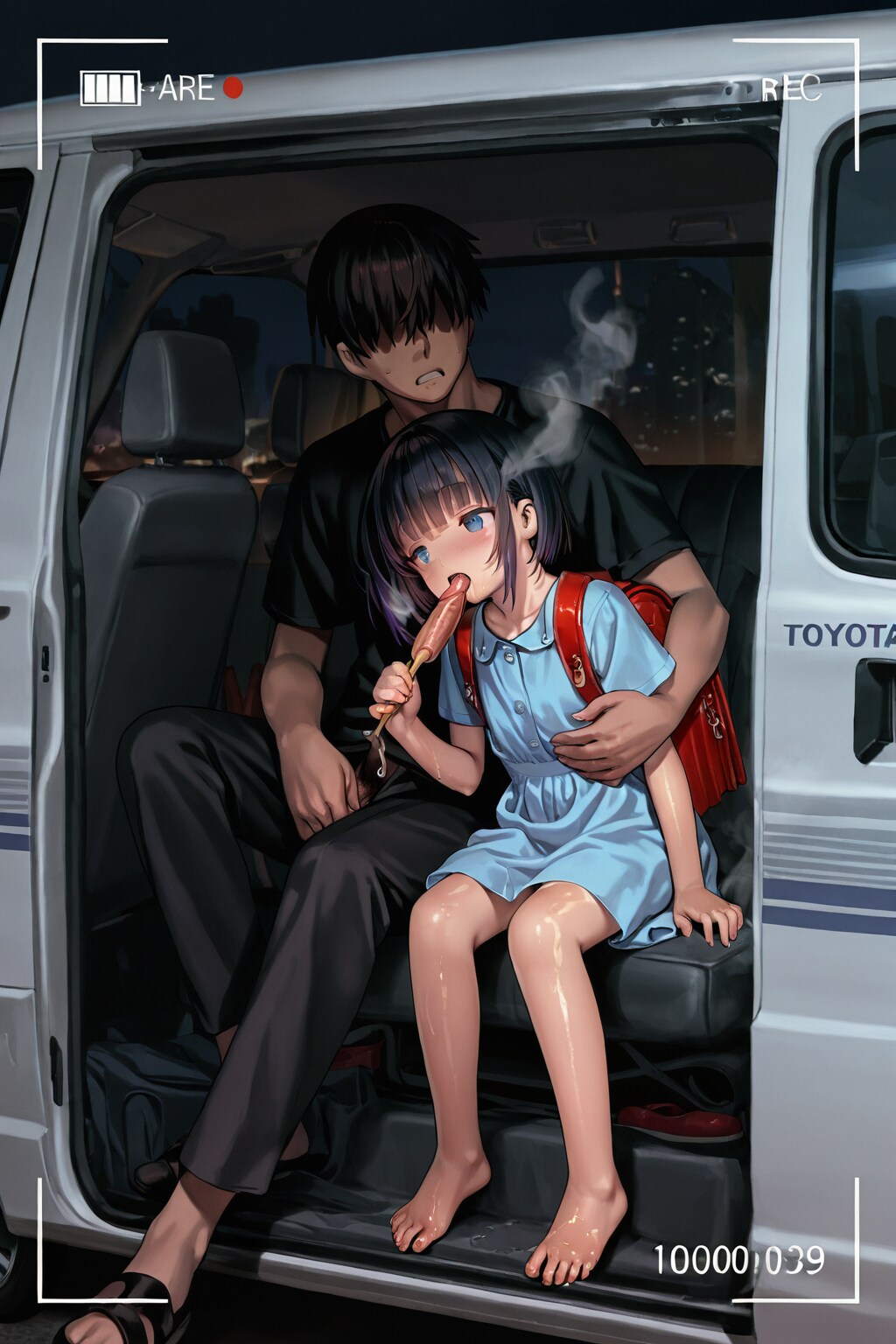 車内を汚さないか気が気じゃない | の人気AIイラスト・グラビア