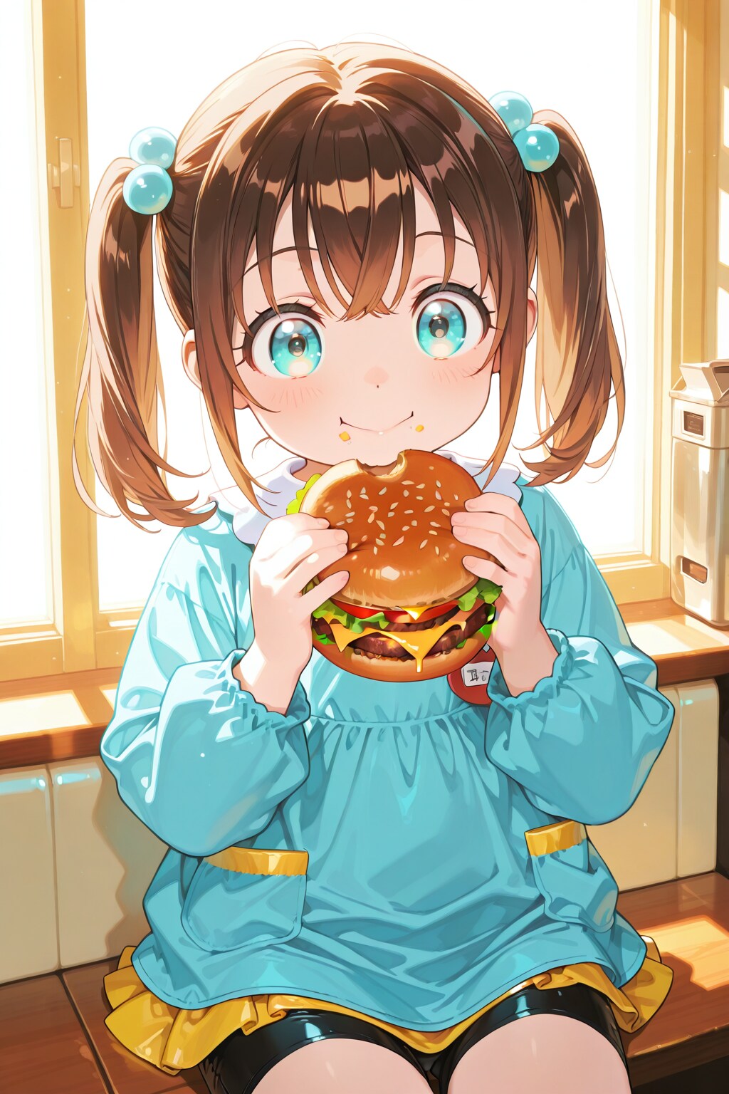 おにいちゃん❤️ハンバーガー🍔美味しいね❤️