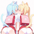 Wメスガキ猫ちゃんキス 3枚目
