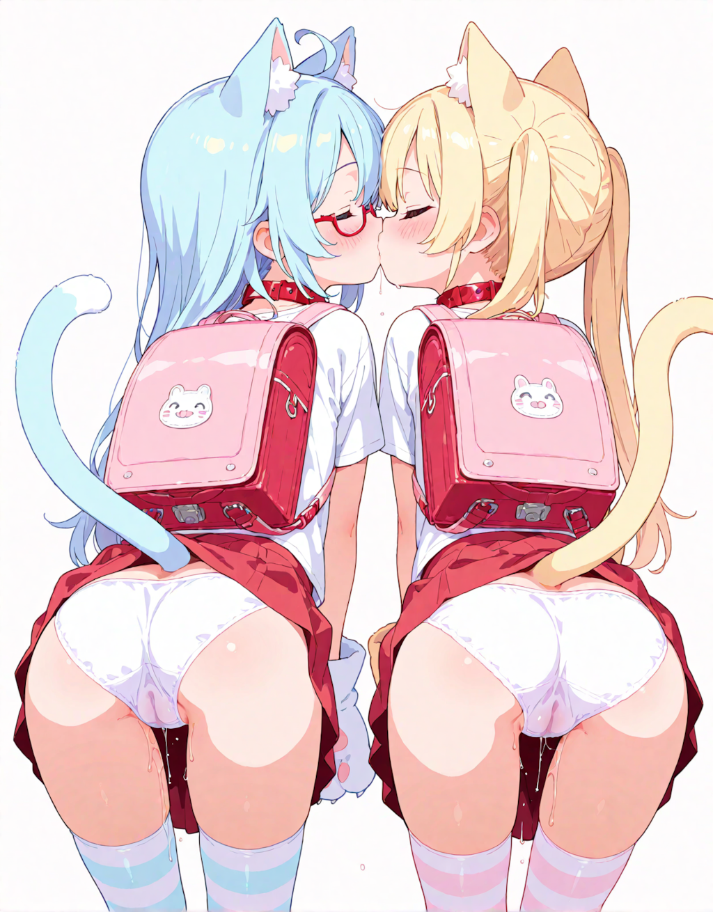 Wメスガキ猫ちゃんキス