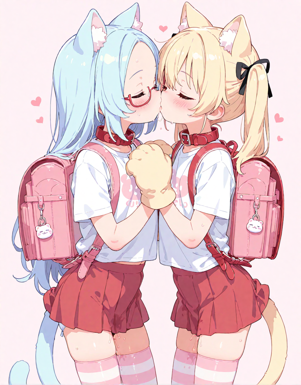 Wメスガキ猫ちゃんキス