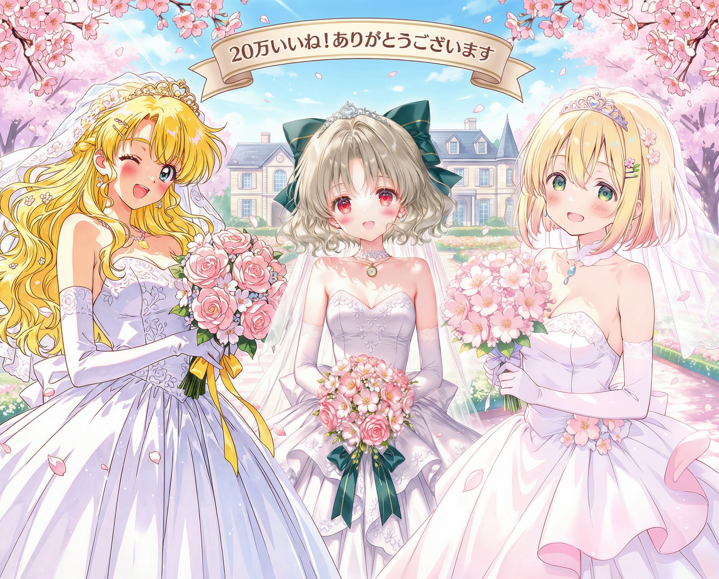 20万いいね！ありがとうございます*。ヾ(｡>ｖ<｡)ﾉﾞ*。 | の人気AIイラスト・グラビア